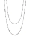 Belle De Mer 54 Inch  Cultured Freshwater Pearl Strand Necklace (7-8mm) In White