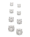 Giani Bernini Cubic Zirconia Stud Set In 18k Gold Over Sterling Silver In Silver