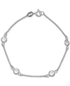 Giani Bernini Cubic Zirconia Station Bracelet In Sterling Silver, Created For Macy's In Silver