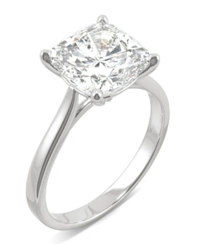 Charles & Colvard Moissanite Cushion Solitaire Ring (3-1/3 Ct. Tw.) In 14k White, Yellow Or Rose Gold In White Gold