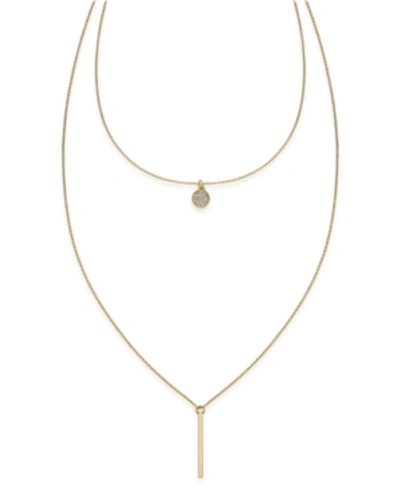 Inc International Concepts High-low Layered Pendant Necklace, Created For Macy's In Gold