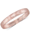 Italian Gold Stretch Bangle Bracelet In 14k Yellow, White Or Rose Gold, Made In Italy In Rose Gold