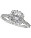 Giani Bernini Cubic Zirconia Halo Ring, Created For Macy's In Silver