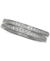Giani Bernini 2-pc. Set Cubic Zirconia Bands In Sterling Silver, Created For Macy's In Silver