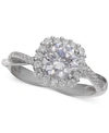 GIANI BERNINI CUBIC ZIRCONIA HALO RING IN STERLING SILVER, CREATED FOR MACY'S