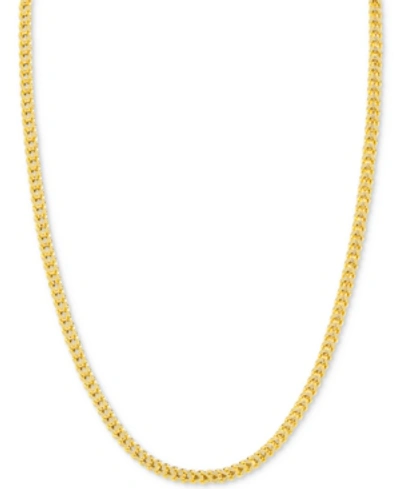 Italian Gold 24" Franco Chain Necklace In 14k Gold