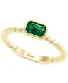 Effy Collection Effy Ruby (5/8 Ct. T.w.) Ring In 14k Yellow Gold (also Available In Emerald) In Emerald