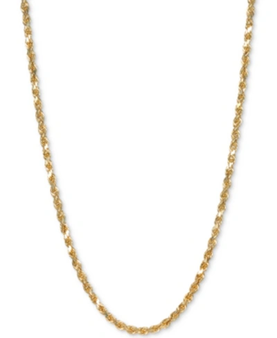 Italian Gold Rope 26" Chain Necklace In 14k Gold In Yellow Gold