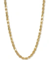 ITALIAN GOLD ROPE 18" CHAIN NECKLACE IN 14K GOLD