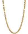 Italian Gold Forza Rope Chain Necklace Collection 4 1 10mm In 14k Gold In Yellow Gold