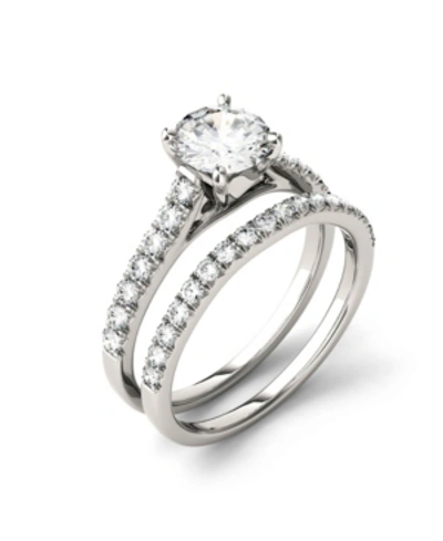 Charles & Colvard Moissanite Bridal Set (1-5/8 Ct. T.w. Diamond Equivalent) In 14k White Gold