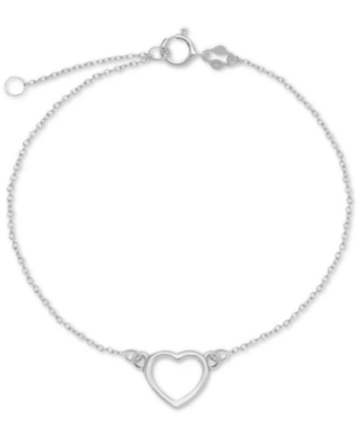 Giani Bernini Open Heart Ankle Bracelet In Sterling Silver