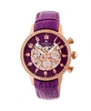 Empress Beatrice Automatic Purple Leather Watch 38mm In Purple