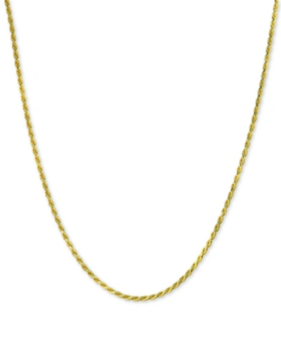 Giani Bernini Rope Chain Adjustable 22" Necklace, Created For Macy's In Gold