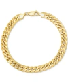 Italian Gold 7 1 2 9 1 2 Miami Cuban Link Chain Bracelet 7mm In 10k Yellow Gold Or 10k White Gold In Yellow Gold