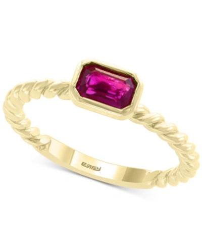Effy Collection Effy Ruby (5/8 Ct. T.w.) Ring In 14k Yellow Gold (also Available In Emerald)