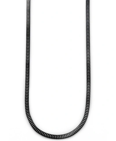 Sutton By Rhona Sutton Sutton Stainless Steel Snake Chain Necklace In Black