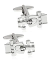 RHONA SUTTON SUTTON SILVER-TONE RACECAR CUFFLINKS