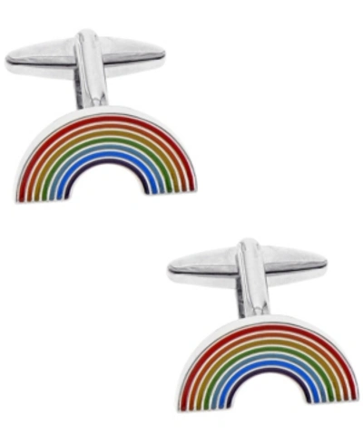 Rhona Sutton Sutton Silver-tone Rainbow Cufflinks In Multi