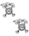 RHONA SUTTON SUTTON SILVER-TONE SINK TAP CUFFLINKS