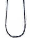 Sutton By Rhona Sutton Sutton Stainless Steel Blue-tone Chain Necklace In Navy