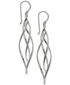 Giani Bernini Pointed Twist Drop Earrings In Sterling Silver, Created For Macy's In Silver