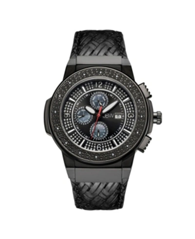 Jbw Men's Saxon Diamond (1/6 Ct.t.w.) Black Ion-plated Stainless Steel Watch