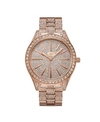 JBW WOMEN'S CRISTAL DIAMOND (1/8 CT.T.W.) 18K ROSE GOLD PLATED STAINLESS STEEL WATCH