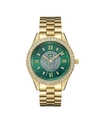 Jbw Women's Mondrian Diamond (1/6 Ct.t.w.) 18k Gold Plated Stainless Steel Watch In Gold