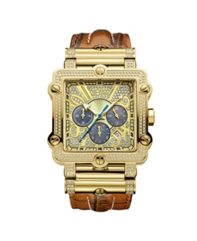 Jbw Men's Phantom Diamond (1 Ct.t.w.) 18k Gold Plated Stainless Steel Watch