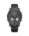 Jbw Men's Jet Setter Iii Diamond (1 Ct.t.w.) Black Ion-plated Stainless Steel Watch In Black
