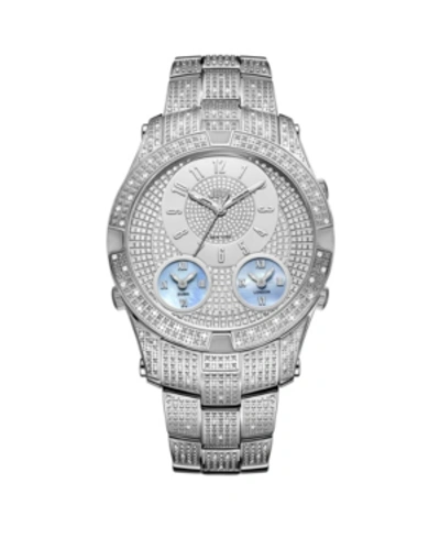 Jbw Men's Jet Setter Iii Diamond (1 Ct.t.w.) Stainless Steel Watch In Silver