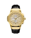 JBW MEN'S 10 YR ANNIVERSARY SAXON DIAMOND (1/6 CT.T.W.) & 18K GOLD PLATED WATCH