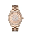 Jbw Women's Mondrian Jewelry Set Diamond (1/6 Ct.t.w.) 18k Rose Gold Plated Stainless Steel Watch In Gold