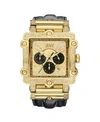 Jbw Men's Phantom Diamond (1 Ct.t.w.) 18k Gold Plated Stainless Steel Watch In Gold
