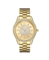 Jbw Women's Mondrian Diamond (1/6 Ct.t.w.) 18k Gold Plated Stainless Steel Watch 37mm In Gold
