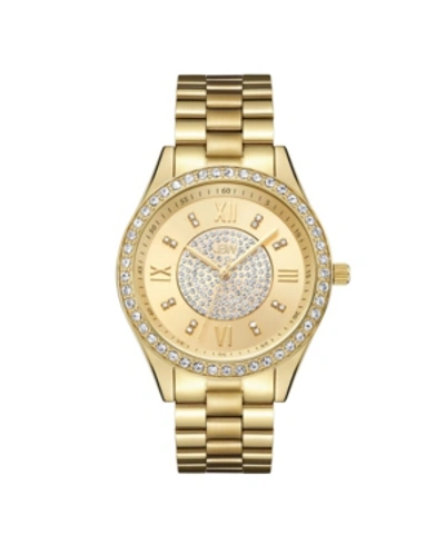 Jbw Women's Mondrian Diamond (1/6 Ct.t.w.) 18k Gold Plated Stainless Steel Watch 37mm In Gold / Gold Tone