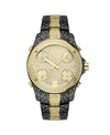 Jbw Men's Jet Setter Diamond (2 Ct.t.w.) Black Ion-plated Stainless Steel Watch In Black