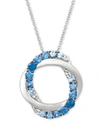 Le Vian Blueberry Layer Cake Blueberry Sapphires (1 Ct. T.w.) & Vanilla Sapphires (1/10 Ct. T.w.) 20" Pendan In Sapphire