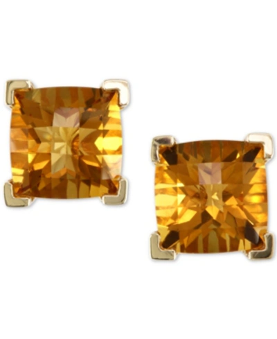 Effy Collection Effy Citrine (4-1/5 Ct. T.w.) Stud Earrings In 14k Gold