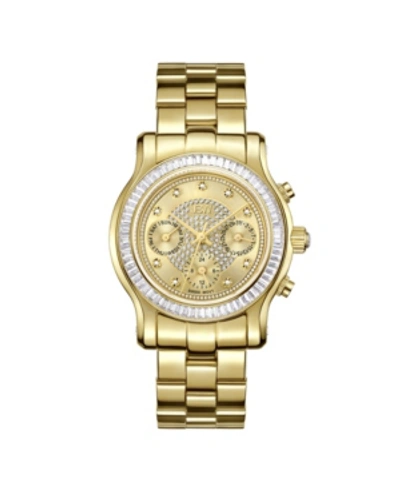 Jbw Women's Laurel Diamond (1/10 Ct.t.w.) 18k Gold Plated Stainless Steel Watch