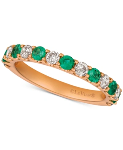 Le Vian Sapphire (5/8 Ct. T.w.) & Diamonds (1/2 Ct. T.w.) Band In 14k Rose Gold (also Available In Emerald &