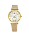 STUHRLING ALEXANDER WATCH A201-02, LADIES QUARTZ SMALL-SECOND WATCH WITH YELLOW GOLD TONE STAINLESS STEEL CASE