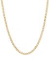 Italian Gold Fine Curb Link 18" Chain Necklace In 14k Gold In Yellow Gold