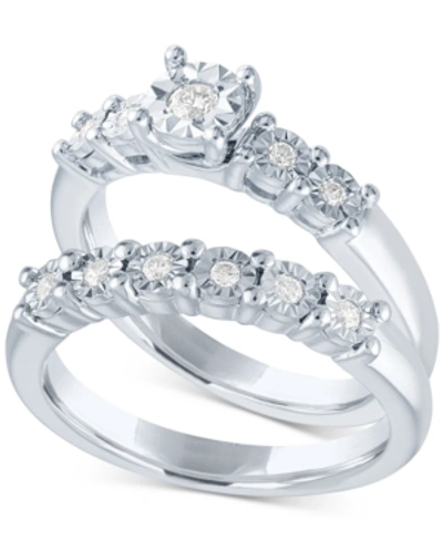 Promised Love Diamond Bridal Set (1/5 Ct. T.w.) In Sterling Silver