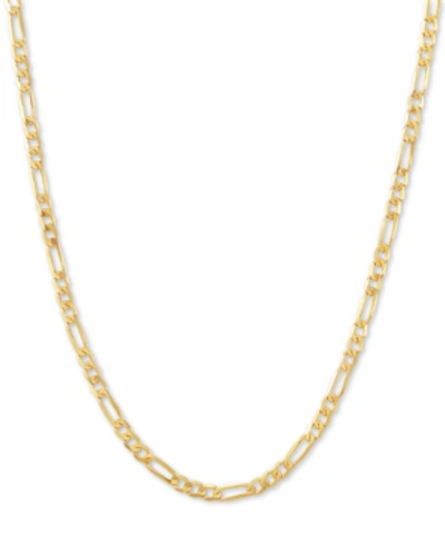 Italian Gold Figaro Link 18" Chain Necklace In 14k Gold In Yellow Gold