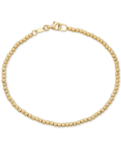 Italian Gold Beaded Bracelet In 14k Gold In Yellow Gold