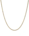 Italian Gold Textured Barrel Link 18" Chain Necklace In 14k Gold In Yellow Gold