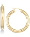 Simone I. Smith Polished Hoop Earrings In 18k Gold Over Sterling Silver In Gold Over Silver
