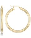 Simone I. Smith Polished Hoop Earrings In 18k Gold Over Sterling Silver In Gold Over Silver